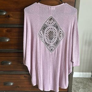 Pink Batwing Cardigan